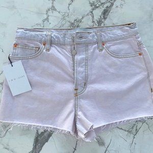 IRO JEANS Denim Button Fly Cut  Offs Light Pink